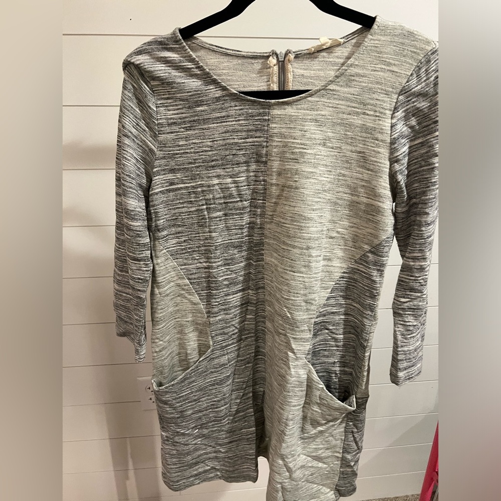 Grey shift dress